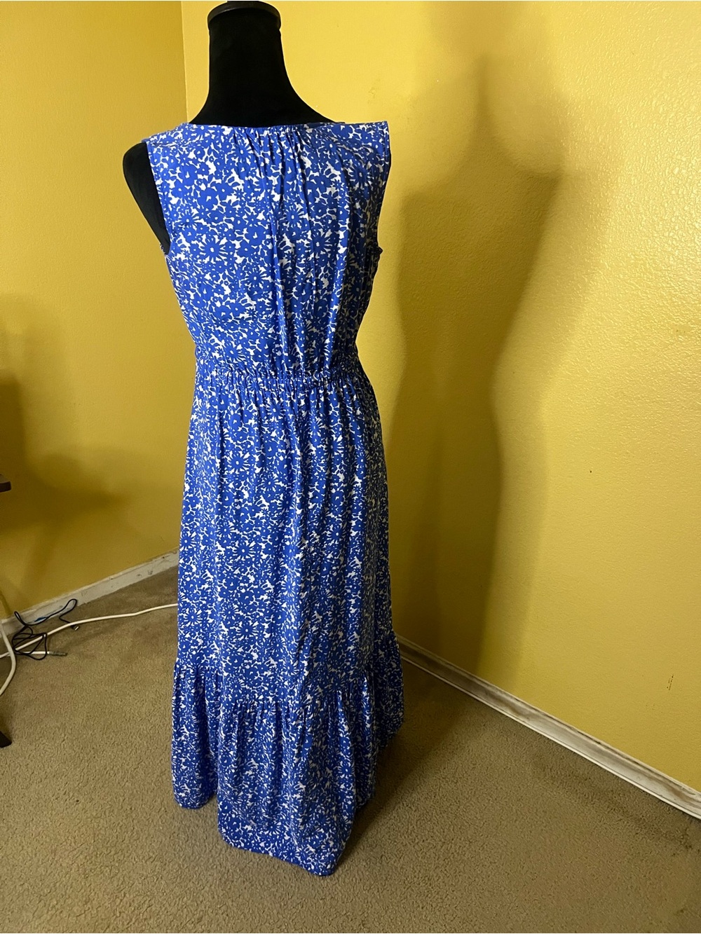 Sonoma Royal Blue Floral Tie-Waist Maxi Dress - Picture 6 of 7